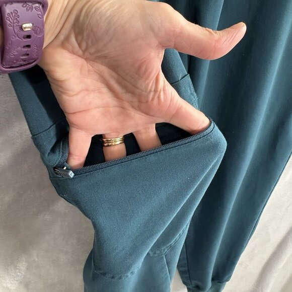 FIGS Women Zamora Scrub Pants Teal Size XL Jogger Nurse Medical Hospital 39-1 - Picture 5 of 11